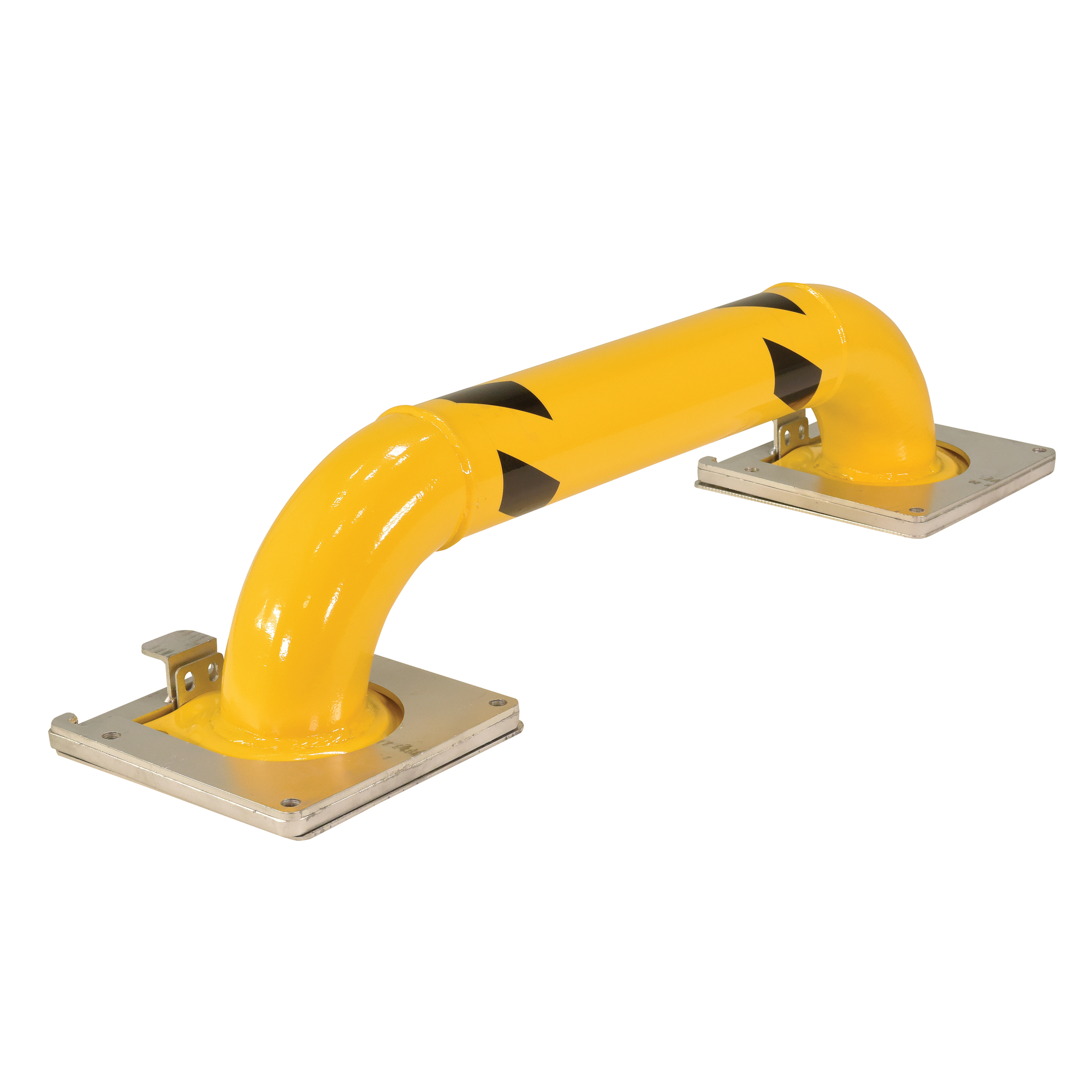 Vestil Steel Low-Profile Removable Rack Guard — 8in. x 39.5in. x 9in., Yellow, Model# LPRO-RF-36-9-4